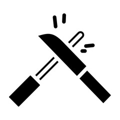 Knife Sharpner Vector Glyph Icon Design