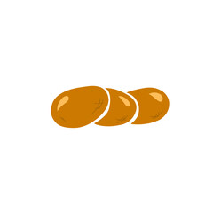brown egg vector illustration