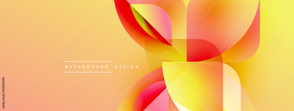 Leinwandbilder abstract colorful shapes overlap, creating dynamic gradient background. warm tones dominate, suggest