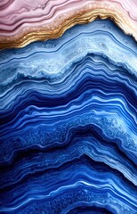 Obraz premium Blue Acrylic pour Color Liquid marble abstract surfaces Design. isolated background 