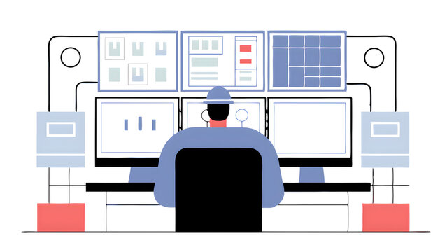 engineer operator using scada system 91081209 1