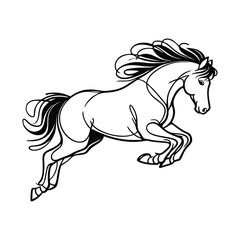 Running Horse Silhouette Logo – Equine Vector Design for Business