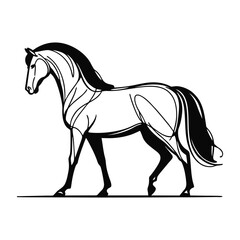 Running Horse Silhouette Logo – Equine Vector Design for Business