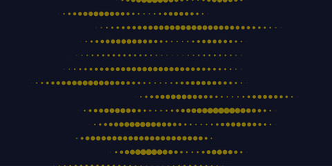 Dots halftone yellow and dark blue color pattern gradient grunge texture background. Dots pop art sport style vector illustration. Vector grunge halftone abstract.Dots texture background. © Aji Keche
