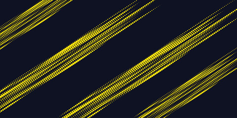 Dots halftone yellow and dark blue color pattern gradient grunge texture background. Dots pop art sport style vector illustration. Vector grunge halftone abstract.Dots texture background. © Aji Keche