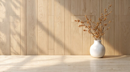 White marble top table for display montage over bright living room background.