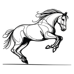 Abstract Horse Logo Vector – Creative Silhouette Emblem for Brands
