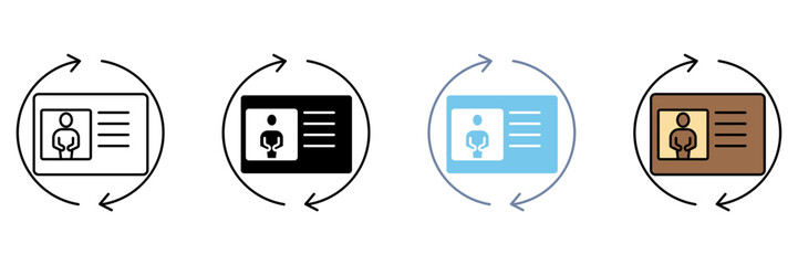 CHANGE ID concept line icon. Simple element illustration.