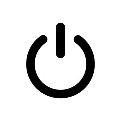 Power Button black Icon, Power On Off Switch, Power Symbol Vector Art Illustration
