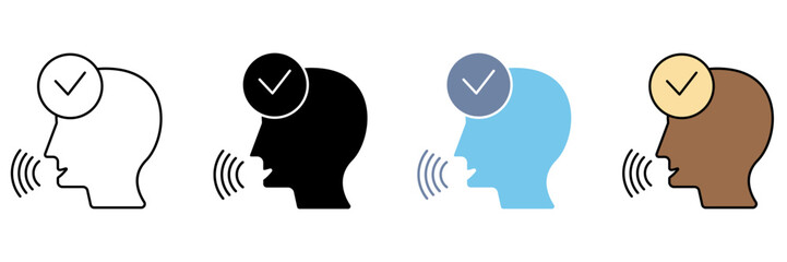 VOICE RECOGNITION concept line icon. Simple element illustration.