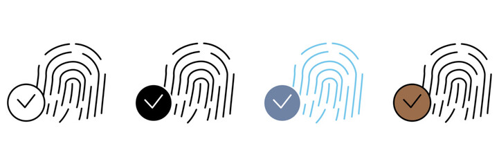 FINGERPRINT concept line icon. Simple element illustration.