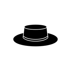 Black cowboy hat icon clip art