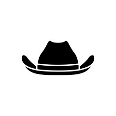 Black cowboy hat icon clip art