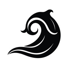 Elegant black and white wave design for decoration and graphic arts projects