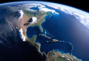 Fototapeta premium world map on black background