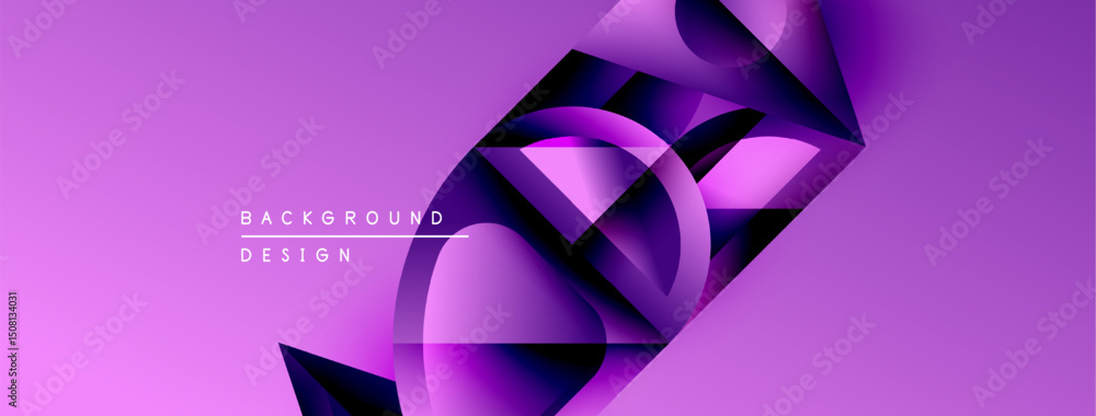 Poster abstract purple design features flowing shapes, gradients. modern background ideal for digital proje
