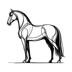 Modern Horse Head Logo – Sleek Animal Silhouette Branding Symbol