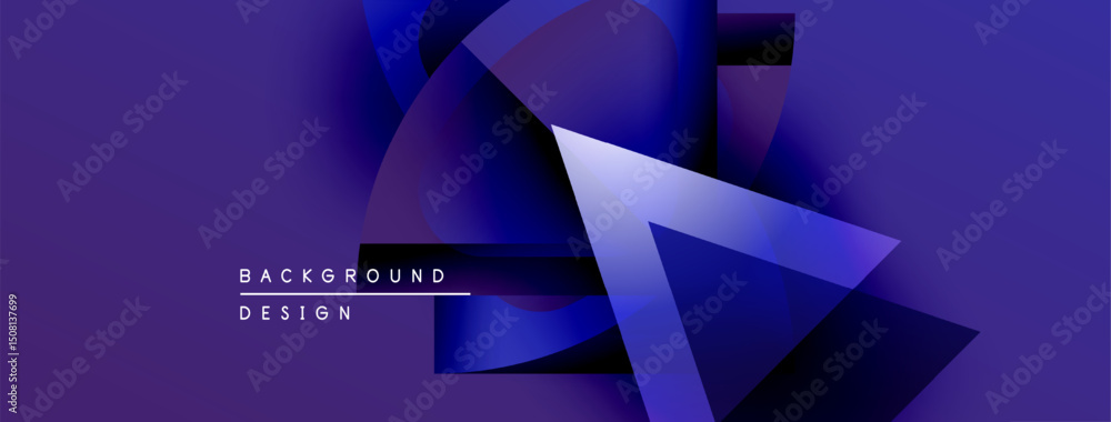 Leinwandbilder abstract purple design features overlapping shapes, gradients. text reads background design. modern 