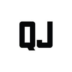 QJ monogram logo design letter text name symbol monochrome logotype alphabet character simple logo