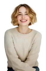Fotobehang PNG Happy woman smiling portrait blonde hair. © Rawpixel.com