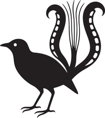a lyrebird vector