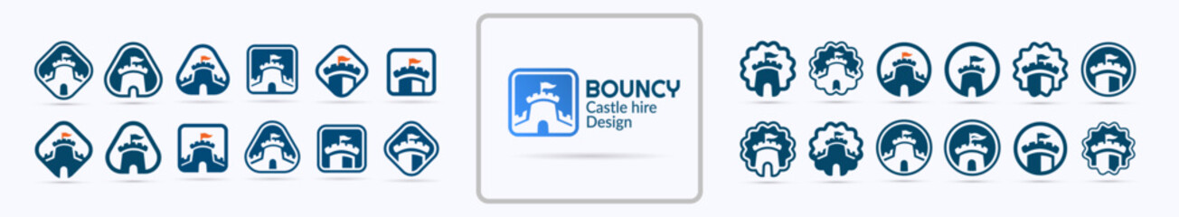 Bouncy Castle Hire icon design bundle