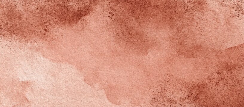 Abstract watercolor wash in shades of terracotta and peach