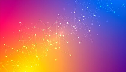 Abstract background dotted and connection line, glow and blur effect