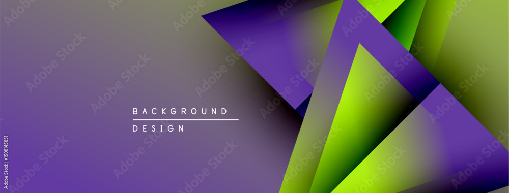Leinwandbilder Abstract purple, green gradients form dynamic shapes. Modern design elements create visual interest, suitable for backgrounds.