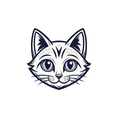 cat silhouette.  cat logo icon vector illustration.cat illustration.

