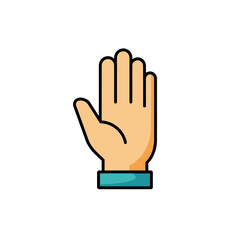 Obraz premium Raised human hand symbolizing eco activism and support