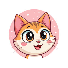 cat silhouette happy pets logo with some color variations, simple monochromatic animal logo for rescue, adoption, pet care or veterinary design