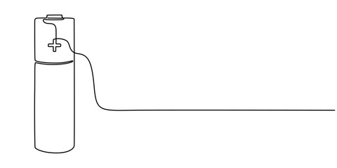 Continuous one line drawing of battery charging vector illustration, Continuous one line drawing of battery charging vector illustration, Continuous one line drawing of battery charging Lightning bolt