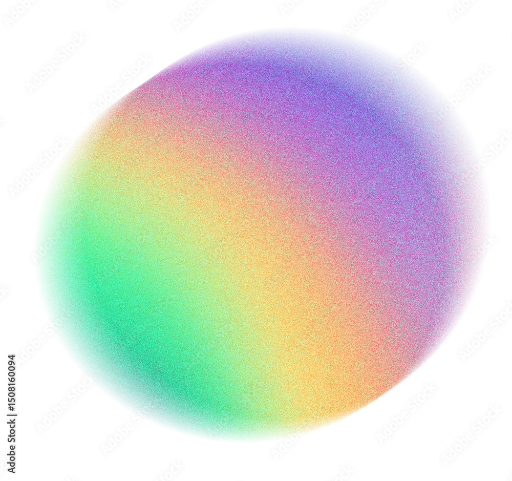 Leinwandbilder abstract pastel neon holographic blurred grainy texture circle gradient. colorful digital grain soft
