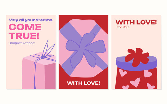 Spread love and make dreams come true with these charming gift illustrations! Perfect for digital greetings, social media, and printable cards