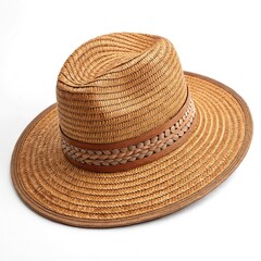 straw hat isolated on white background