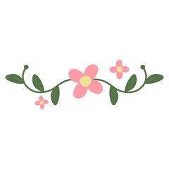 Hand Drawn Flower Element