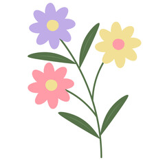 Hand Drawn Flower Element