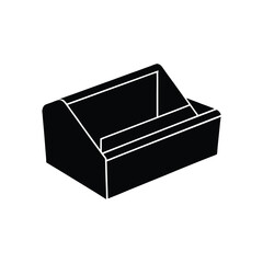 A  filing tray silhouette vector art illustration