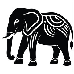 Obraz premium elephant silhouette vector