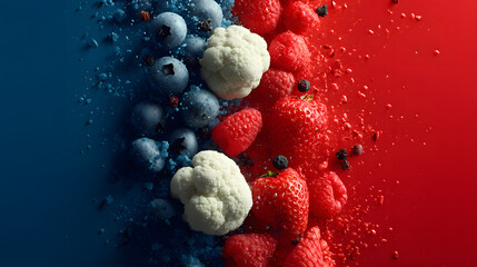 Vibrant High-Contrast Food Photography Cold vs. Hot
