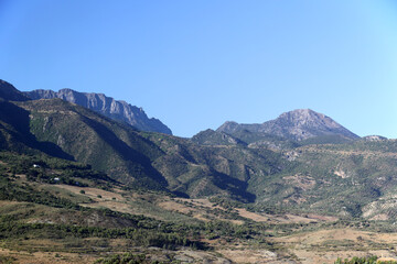 Fototapeta premium Hilly landscape near the Spanish city of Ronda in Andalusia 