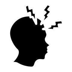 Headache Vector Glyph Icon Design