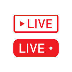 Live Stream sign, emblem, logo. Vector Illustration.
