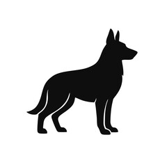 Silhouette Black German Shepherd Logo
