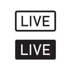 Live icon Outline sign symbol set