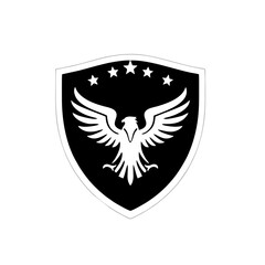 Eagle Shield Logo, Symmetrical Shield Shape