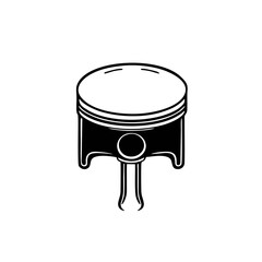 Engine Piston Logo With Strong Lines
