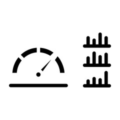 Performance Dashboard  Vector Glyph Icon Design