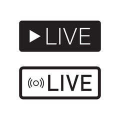 Live Streaming and Recording Icons Set